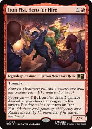 Iron Fist, Hero for Hire |  Foil (692) [Commander: Marvel Super Heroes]