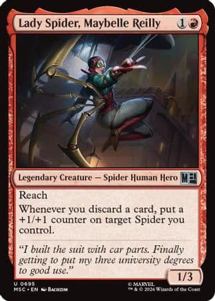 Lady Spider, Maybelle Reilly |  Foil (695) [Commander: Marvel Super Heroes]