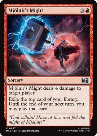 Mjollnir's Might |  Foil (697) [Commander: Marvel Super Heroes]