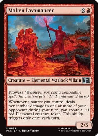 Molten Lavamancer |  Foil (699) [Commander: Marvel Super Heroes]