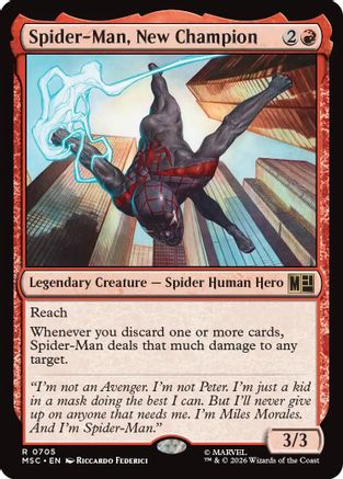 Spider-Man, New Champion |  Foil (705) [Commander: Marvel Super Heroes]