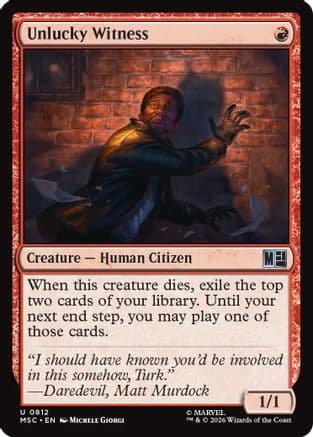 Unlucky Witness |  (812) [Commander: Marvel Super Heroes]