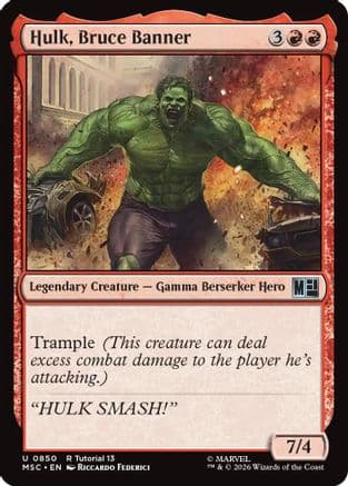 Hulk, Bruce Banner |  (850) [Commander: Marvel Super Heroes]