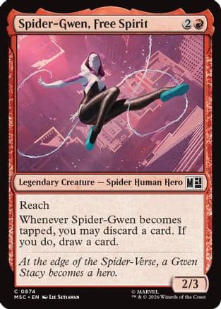 Spider-Gwen, Free Spirit |  Foil (874) [Commander: Marvel Super Heroes]