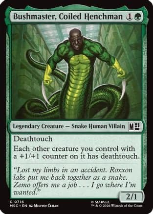 Bushmaster, Coiled Henchman |  Foil (716) [Commander: Marvel Super Heroes]
