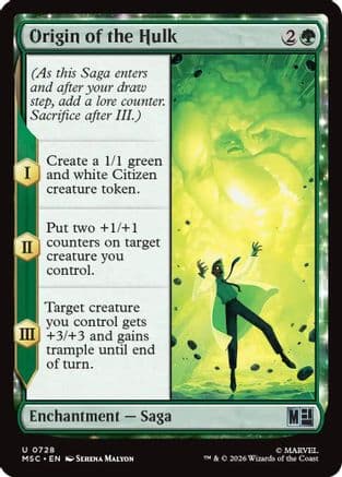 Origin of the Hulk |  Foil (728) [Commander: Marvel Super Heroes]