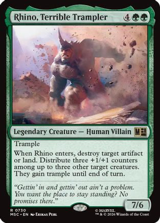 Rhino, Terrible Trampler |  (730) [Commander: Marvel Super Heroes]
