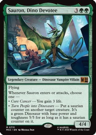 Sauron, Dino Devoteee |  Foil (731) [Commander: Marvel Super Heroes]