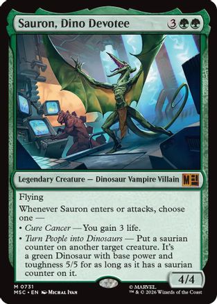 Sauron, Dino Devoteee |  Foil (731) [Commander: Marvel Super Heroes]