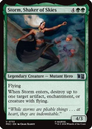 Storm, Shaker of Skies |  Foil (733) [Commander: Marvel Super Heroes]