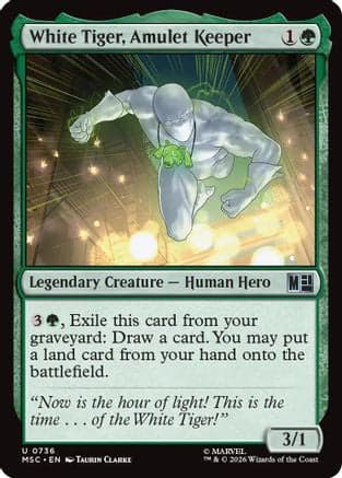 White Tiger, Amulet Keeper |  Foil (736) [Commander: Marvel Super Heroes]
