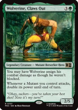 Wolverine, Claws Out |  Foil (737) [Commander: Marvel Super Heroes]