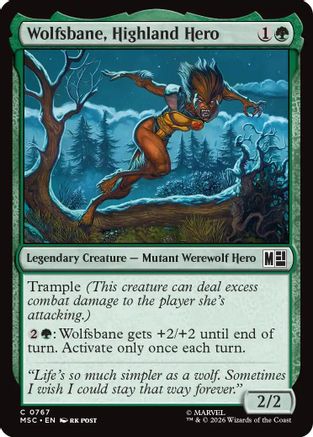 Wolfsbane, Highland Hero |  (767) [Commander: Marvel Super Heroes]