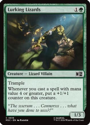 Lurking Lizards |  Foil (816) [Commander: Marvel Super Heroes]