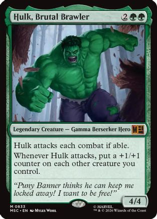 Hulk, Brutal Brawler |  (833) [Commander: Marvel Super Heroes]