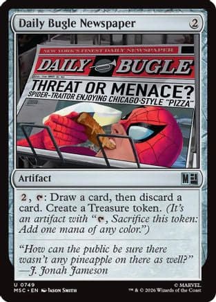 Daily Bugle Newspaper |  (749) [Commander: Marvel Super Heroes]