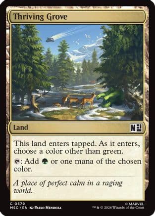 Thriving Grove |  Foil (579) [Commander: Marvel Super Heroes]