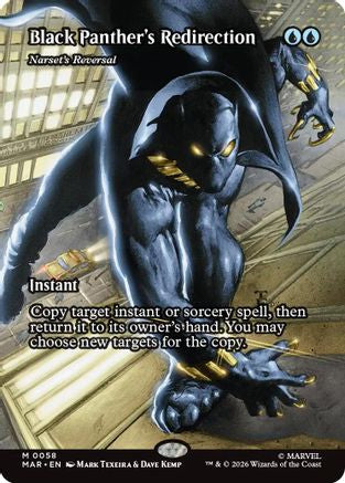 Black Panther's Redirection - Narset's Reversal (Borderless) |  Foil (058) [Marvel Universe Eternal-Legal]
