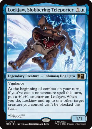 Lockjaw, Slobbering Teleporter (Surge Foil) |  Foil (036) [Commander: Marvel Super Heroes]