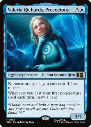 Valeria Richards, Precocious (Surge Foil) |  Foil (038) [Commander: Marvel Super Heroes]