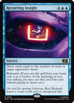 Recurring Insight (Surge Foil) |  Foil (154) [Commander: Marvel Super Heroes]