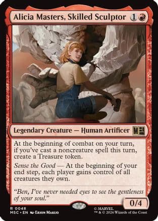 Alicia Masters, Skilled Sculptor (Surge Foil) |  Foil (048) [Commander: Marvel Super Heroes]