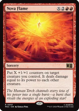 Nova Flame (Surge Foil) |  Foil (057) [Commander: Marvel Super Heroes]
