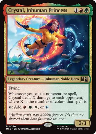 Crystal, Inhuman Princess (Surge Foil) |  Foil (080) [Commander: Marvel Super Heroes]