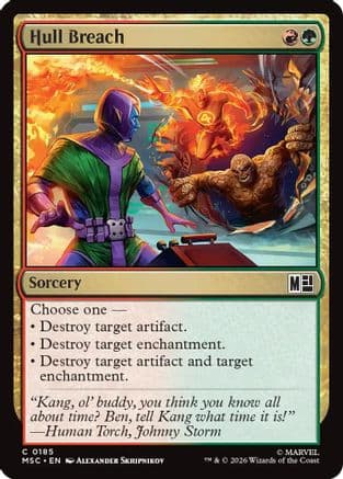Hull Breach (Surge Foil) |  Foil (185) [Commander: Marvel Super Heroes]