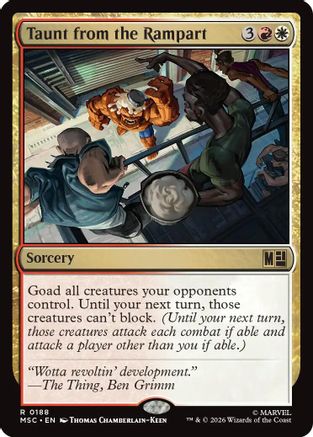 Taunt from the Rampart (Surge Foil) |  Foil (188) [Commander: Marvel Super Heroes]