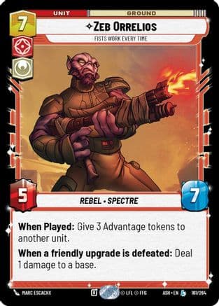 Zeb Orrelios - Fists Work Every Time |  (161/264)  [Ashes of the Empire]