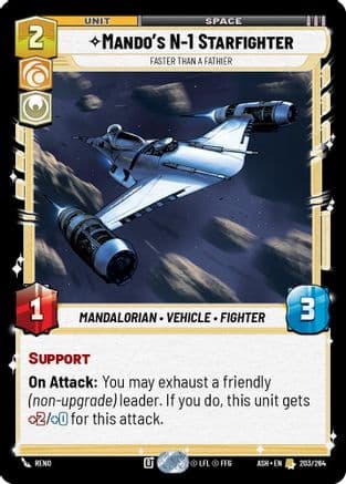 Mando's N-1 Starfighter - Faster than a Fathier |  (203/264)  [Ashes of the Empire]