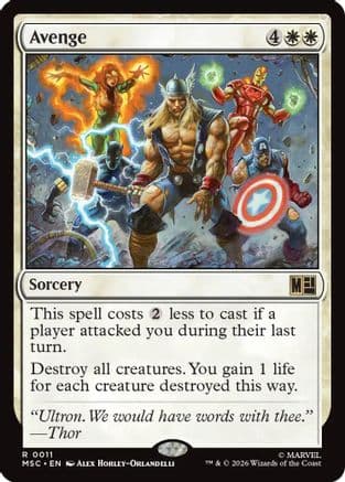 Avenge (Surge Foil) |  Foil (011) [Commander: Marvel Super Heroes]