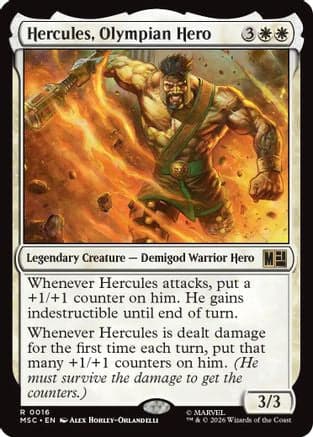 Hercules, Olympian Hero (Surge Foil) |  Foil (016) [Commander: Marvel Super Heroes]