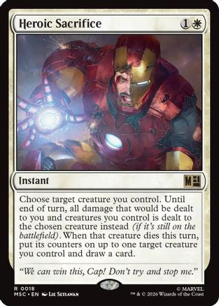 Heroic Sacrifice (Surge Foil) |  Foil (018) [Commander: Marvel Super Heroes]