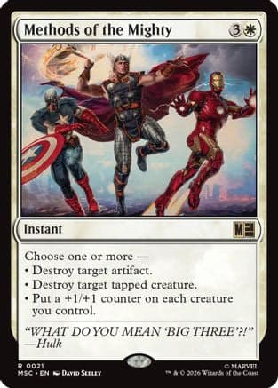 Methods of the Mighty (Surge Foil) |  Foil (021) [Commander: Marvel Super Heroes]