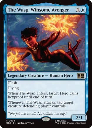 The Wasp, Winsome Avenger (Surge Foil) |  Foil (039) [Commander: Marvel Super Heroes]
