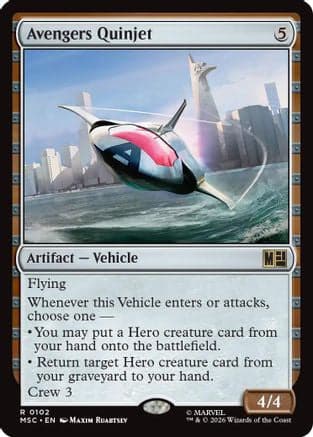 Avengers Quinjet (Surge Foil) |  Foil (102) [Commander: Marvel Super Heroes]