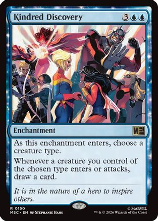 Kindred Discovery (Surge Foil) |  Foil (150) [Commander: Marvel Super Heroes]