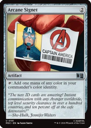 Arcane Signet (0191) (Surge Foil) |  Foil (191) [Commander: Marvel Super Heroes]