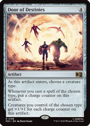 Door of Destinies (Surge Foil) |  Foil (198) [Commander: Marvel Super Heroes]
