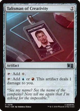 Talisman of Creativity (Surge Foil) |  Foil (218) [Commander: Marvel Super Heroes]