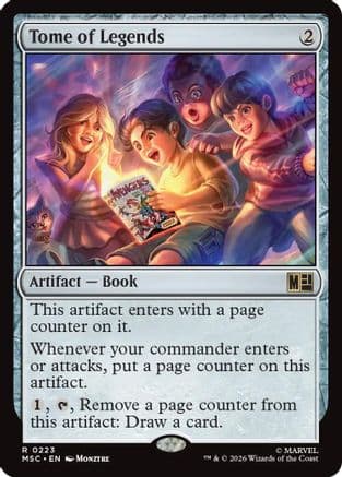 Tome of Legends (Surge Foil) |  Foil (223) [Commander: Marvel Super Heroes]