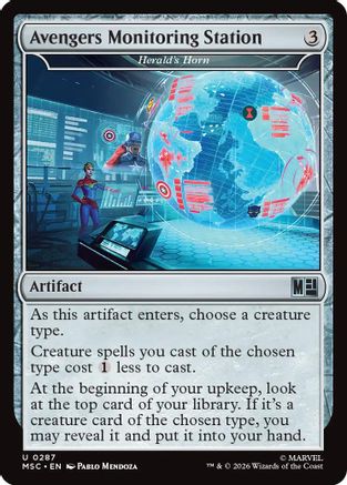 Avengers Monitoring Station - Herald's Horn (Surge Foil) |  Foil (287) [Commander: Marvel Super Heroes]