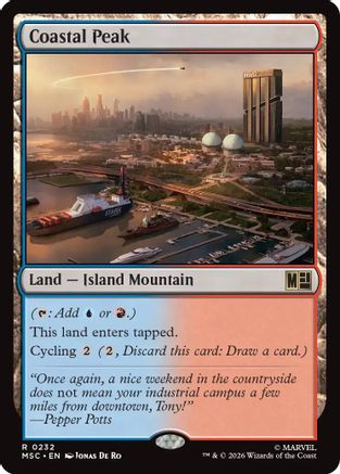 Coastal Peak (Surge Foil) |  Foil (232) [Commander: Marvel Super Heroes]