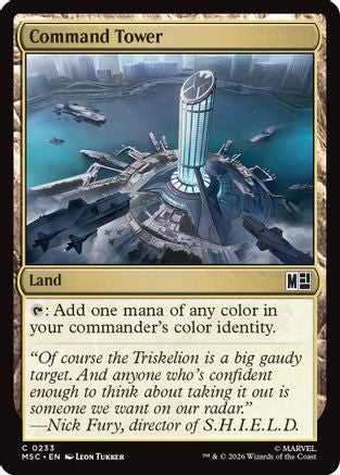 Command Tower (0233) (Surge Foil) |  Foil (233) [Commander: Marvel Super Heroes]