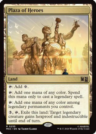 Plaza of Heroes (Surge Foil) |  Foil (255) [Commander: Marvel Super Heroes]