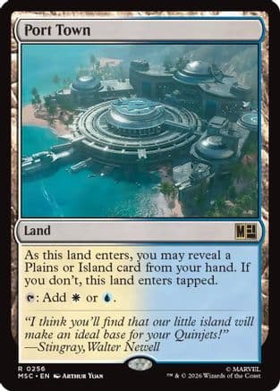 Port Town (Surge Foil) |  Foil (256) [Commander: Marvel Super Heroes]