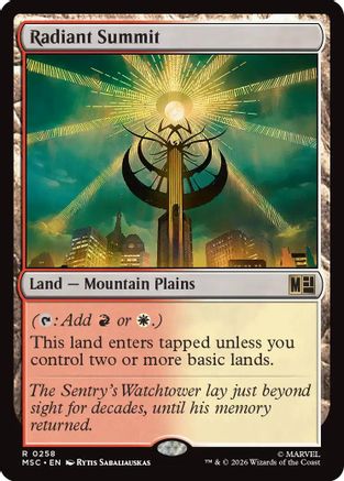 Radiant Summit (Surge Foil) |  Foil (258) [Commander: Marvel Super Heroes]