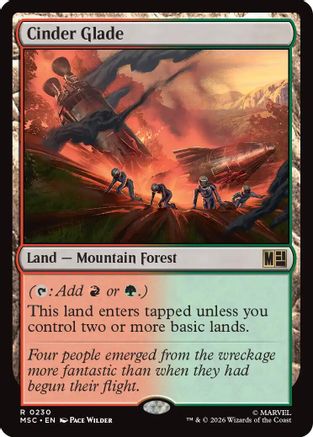 Cinder Glade (Surge Foil) |  Foil (230) [Commander: Marvel Super Heroes]
